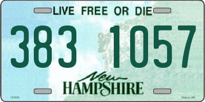 NH license plate 3831057