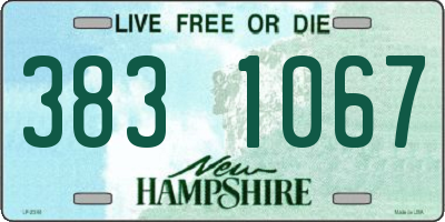NH license plate 3831067