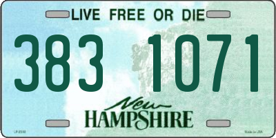 NH license plate 3831071