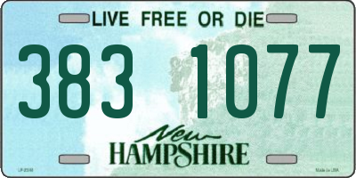 NH license plate 3831077