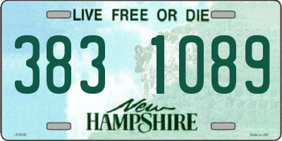 NH license plate 3831089