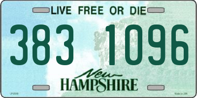 NH license plate 3831096