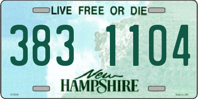 NH license plate 3831104