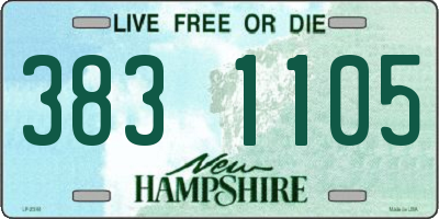 NH license plate 3831105