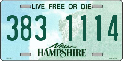 NH license plate 3831114