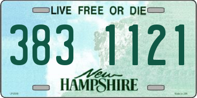 NH license plate 3831121