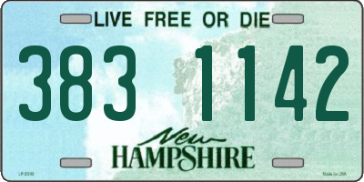 NH license plate 3831142