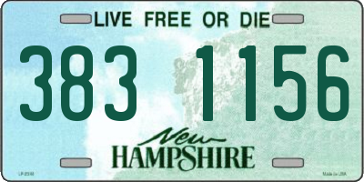 NH license plate 3831156