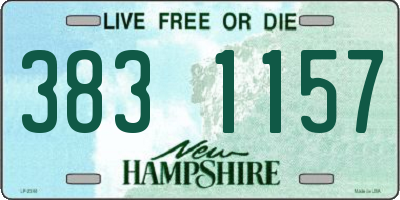 NH license plate 3831157
