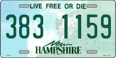 NH license plate 3831159