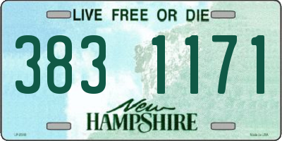 NH license plate 3831171