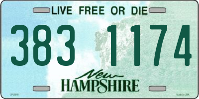 NH license plate 3831174