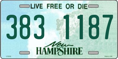 NH license plate 3831187