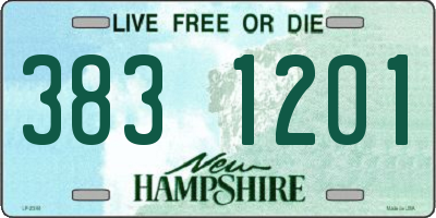 NH license plate 3831201