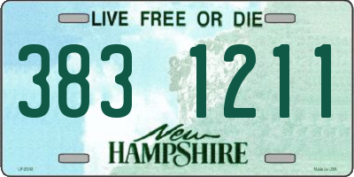 NH license plate 3831211