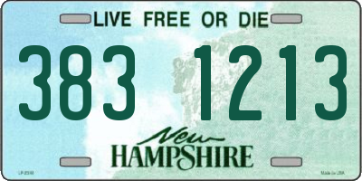 NH license plate 3831213