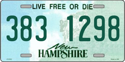 NH license plate 3831298