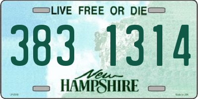 NH license plate 3831314