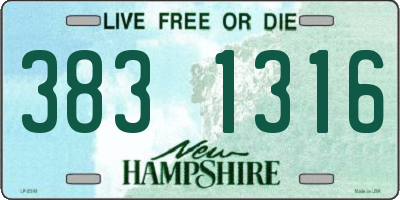 NH license plate 3831316