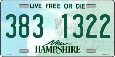 NH license plate 3831322
