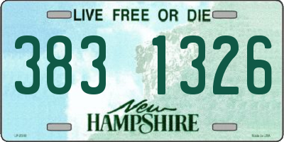 NH license plate 3831326