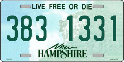 NH license plate 3831331