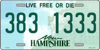 NH license plate 3831333