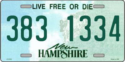 NH license plate 3831334