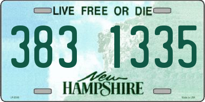 NH license plate 3831335
