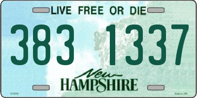 NH license plate 3831337