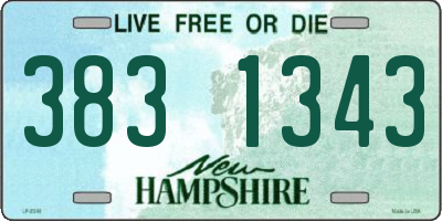 NH license plate 3831343