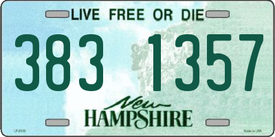 NH license plate 3831357
