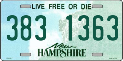 NH license plate 3831363