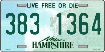 NH license plate 3831364