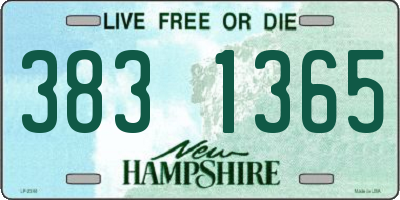 NH license plate 3831365