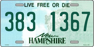NH license plate 3831367
