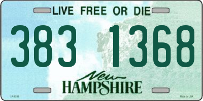 NH license plate 3831368