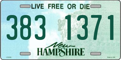 NH license plate 3831371