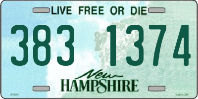 NH license plate 3831374