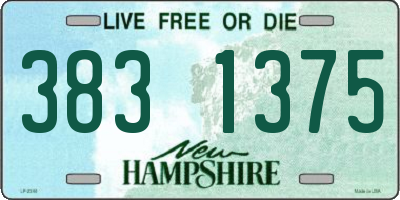 NH license plate 3831375