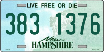 NH license plate 3831376