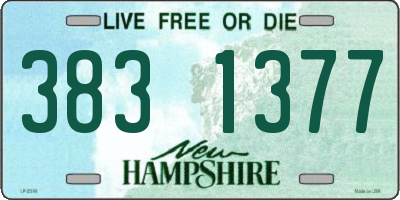 NH license plate 3831377