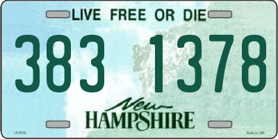 NH license plate 3831378