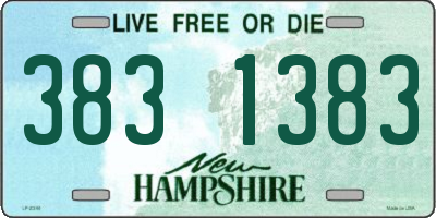 NH license plate 3831383