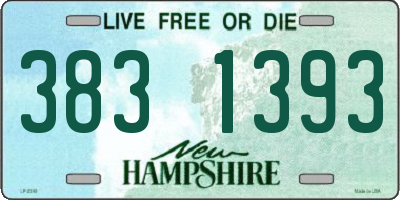 NH license plate 3831393