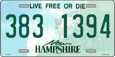 NH license plate 3831394