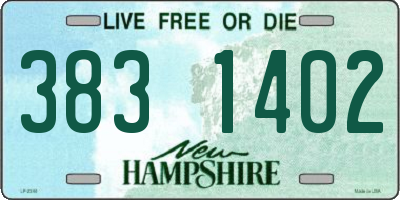 NH license plate 3831402