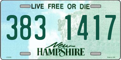 NH license plate 3831417