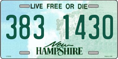 NH license plate 3831430