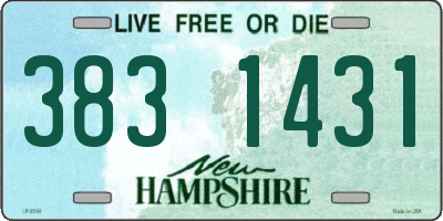 NH license plate 3831431